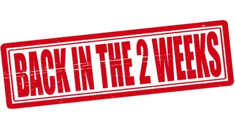 Back in the two weeks Stock Illustration