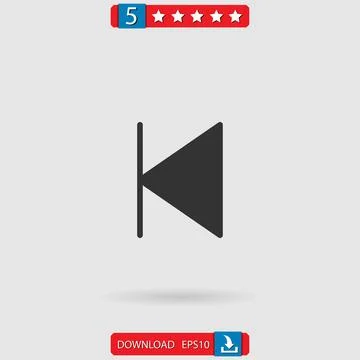 Back vector icon Illustrazione stock