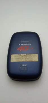 Back View of Black Modem Stock-Fotos
