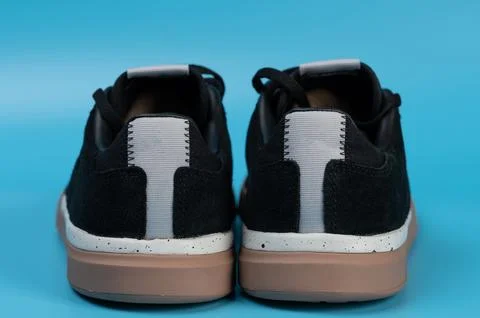 Back view of black shoes Stock Photos