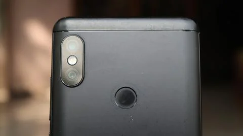 Back View Black Smartphone Foto stock