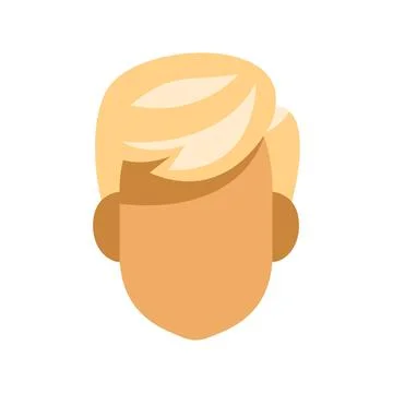 Back view of blond man showing modern hairstyle Stock Illustration