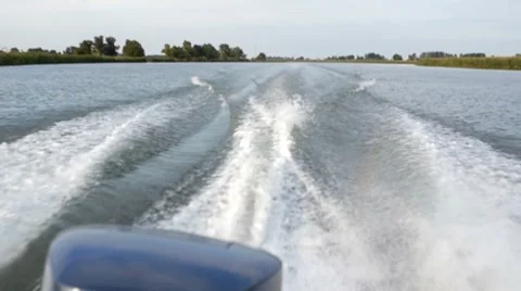 Back view in the boat Stockbeeldmateriaal 8691430