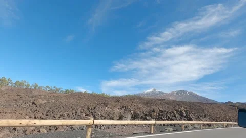 Back view of a car driving on the road or high way or street with the forest and Stock-Footage 151322808