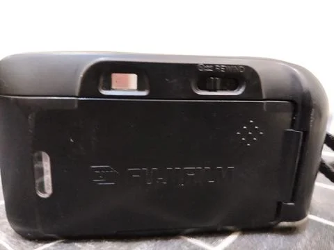Back View of Compact Film Camera Showing Rewind Switch – Analog Photography Equi Stock Photos