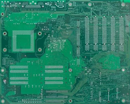 Back View of a Computer Motherboard Chip Stock Photos