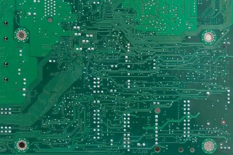 Back View of a Computer Motherboard Chip Stock Photos