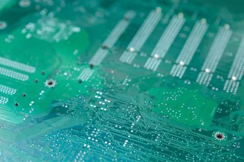 Back View of a Computer Motherboard Chip Stock Photos