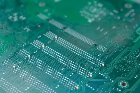 Back View of a Computer Motherboard Chip Stock Photos