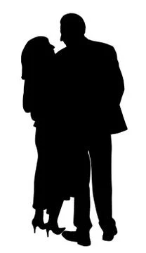 Back view of a couple Stock Illustration