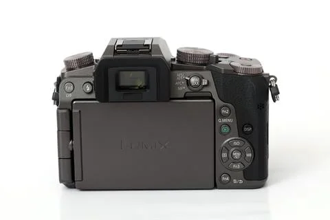 Back view of digital camera with lcd screen and buttons Stock Photos