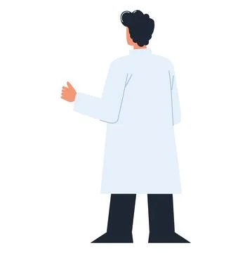 Back view doctor Stock Illustration