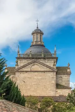 Back view at the dome copula tower at the Iglesia de Cerralbo Stock Photos