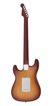 Back view of electric guitar isolated on white background Stock Illustration