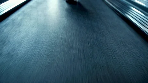 Back view of female legs walking and running on treadmill gym Stock Footage 106715853