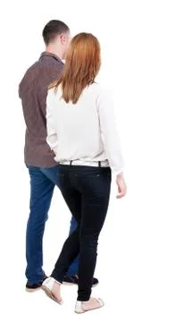 Back view going couple 스톡 사진