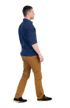 Back view of going  handsome man Foto stock