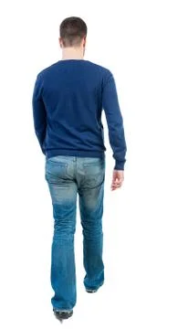 Back view of going  handsome man Stock-Fotos