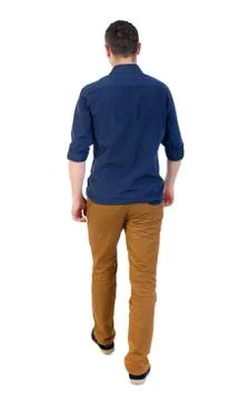 Back view of going  handsome man Stock-Fotos