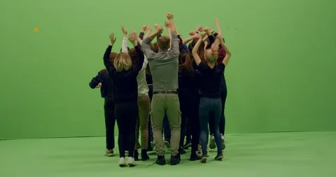 Back view group of young people dancing ... | Stock Video | Pond5