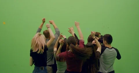 Back view group of young people dancing ... | Stock Video | Pond5