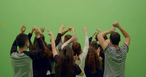 Back view group of young people dancing ... | Stock Video | Pond5