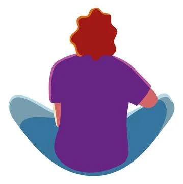 Back view guy Illustrazione stock