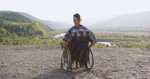Back view of incapacitated young man in ... | Stock Video | Pond5