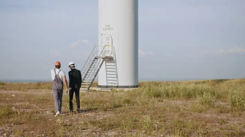 Back view of indian engineer and african american businessman walking together Stock Footage 170584678