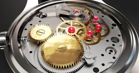 Back View of a Luxury Swiss Automatic Wa... | Stock Video | Pond5