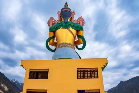 Back view of Maitreya Buddha Stock Photos