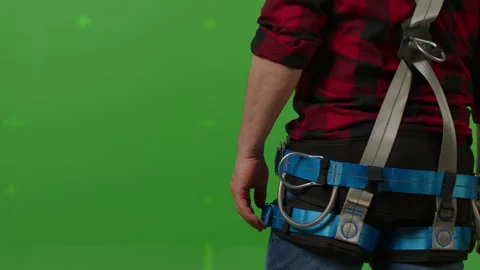 Back View Of A Male worker With Safety Helmet in His Hand Stock Footage 243431654