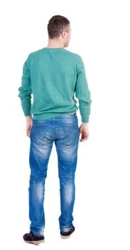 Back view of man in jeans Stock-Fotos