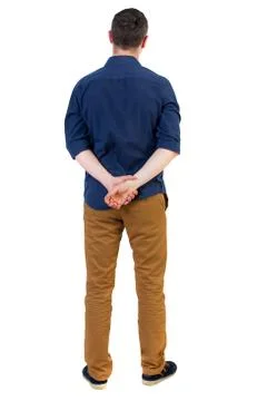 Back view of man . Standing young guy Stock-Fotos