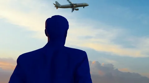 Back view of a man thinking in front of the window of a high-end office buil Stock-Footage 300231267
