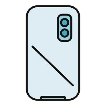 Back view of a modern smartphone with dual camera Illustrazione stock