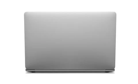 The back view of the new laptop Stock Photos