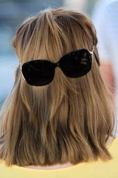 Back view with quirky sunglasses effect Stock Photos