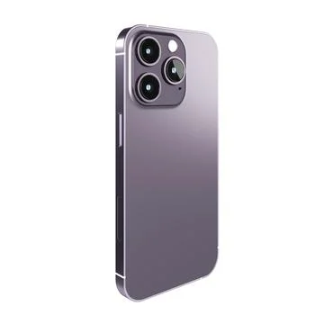 Back view of realistic new smartphone mockup with camera in purple color fo.. Illustrazione stock