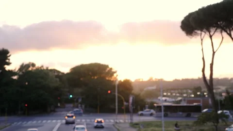 Back view of romantic couple hugging with the panorama in the background Stock Footage 136549718