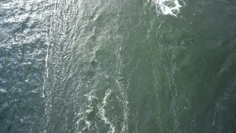 Back view of the sea from a speedboat Stock Footage