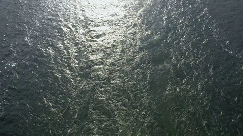 Back view of the sea from a speedboat Stock Footage