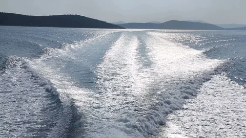 Back View Of Search And Rescue Speedboat On The Way To The Kornati Islands Stock Footage 94774438