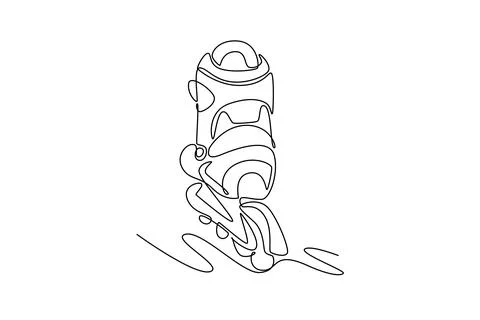 Back view sports inline roller skate. Accentuating thick protective boot Stock-Illustration