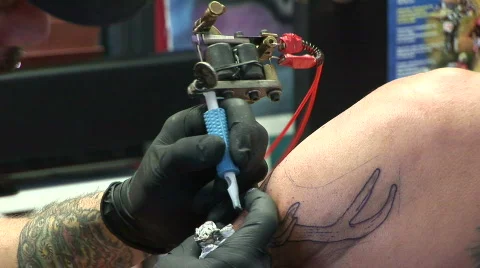 Back view tattoo Stock-Footage 119476