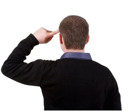 Back view of thinking business man Stock Photos