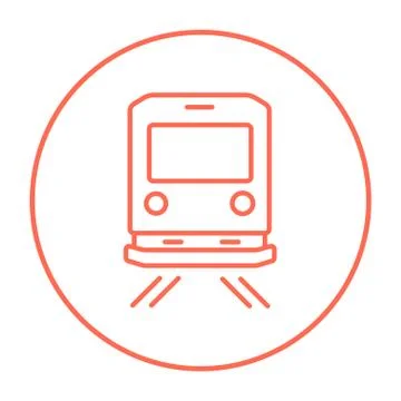 Back view of train line icon Illustrazione stock