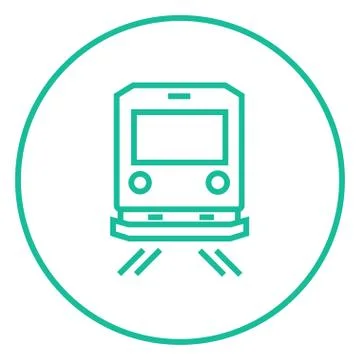 Back view of train line icon Illustrazione stock