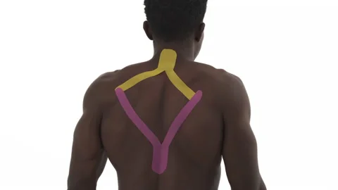 Back view of unrecognizable African athlete doing circular shoulder movements. 스톡 동영상 133772518