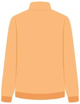 Back View Vector Mockup of a Peach Fleece Jacket Template Stockillustratie